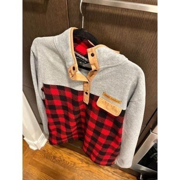 Simply Southern Simply Fleece Plaid XL new - Picture 2 of 2